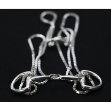 Rusty Brown SS Snaffle Bit Necklace