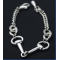Rusty Brown SS Snaffle Bit Bracelet with Chain